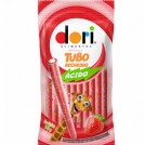 Goma tubo recheado sabor morango acido / Dori 70g